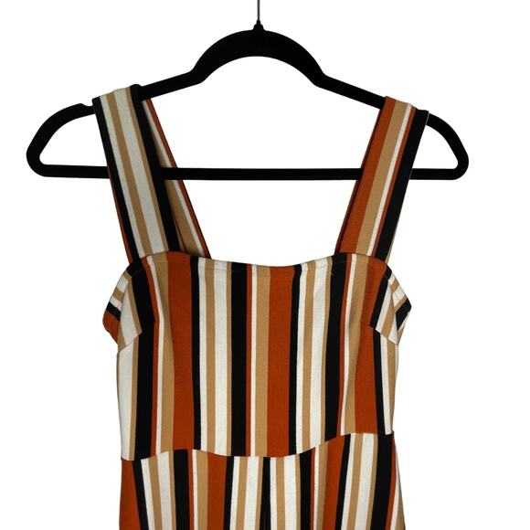 Urban Outfitters Women S Delany Jumpsuit 70s Striped Retro Square Neck Romper - Picture 5 of 12